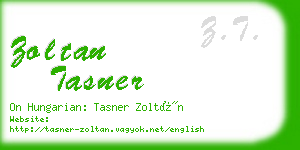 zoltan tasner business card